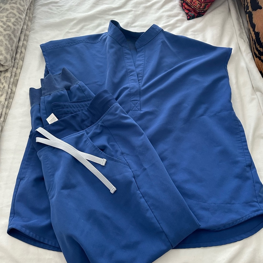 Figs denim blue scrubs